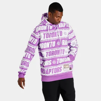 Mitchell & Ness Toronto Raptors Teamwrap Pullover Hoodie / Purple