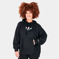 adidas Originals Women’s Adicolor Shattered Trefoil Oversize Pullover Hoodie / Black