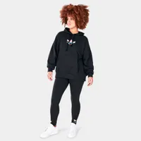 adidas Originals Women’s Adicolor Shattered Trefoil Oversize Pullover Hoodie / Black