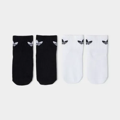 adidas Originals Childrens’ Anti-Slip Socks (2 Pack) Black / White