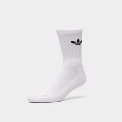 adidas Originals Cushioned Trefoil Mid-Cut Crew Socks (3 Pack) White / Black