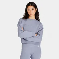 adidas Women’s Lounge Fleece Sweatshirt / Silver Violet