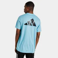 adidas Workout Base Logo T-shirt Preloved Blue / Transparent