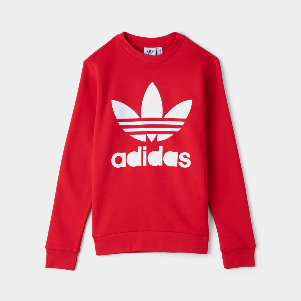 adidas Originals Juniors' Trefoil Crew Sweatshirt / Better Scarlet