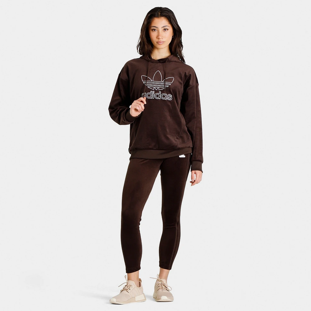 adidas Women's Velour Tights / Dark Brown