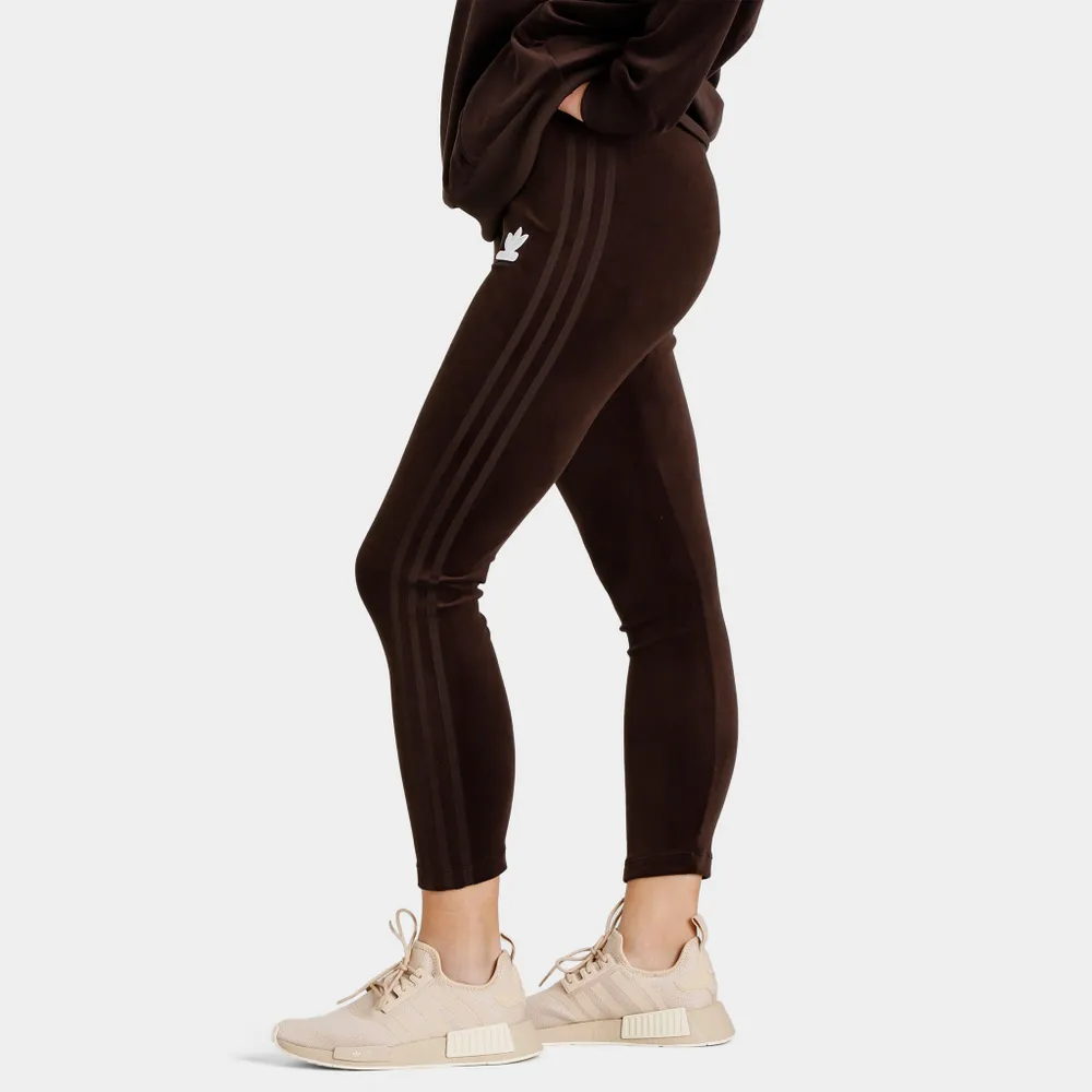 Adidas Originals Women's Velour Leggings / Dark Brown