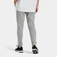 adidas Women’s Essentials 3-Stripes French Terry Cuffed Pants Medium Grey Heather / White