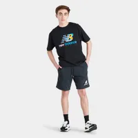 New Balance Essentials Stacked Logo Shorts / Black