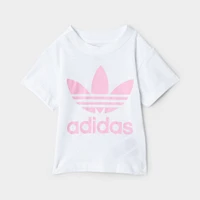 adidas Originals Infants’ Trefoil Shorts and T-shirt Set White / True Pink