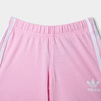 adidas Originals Infants’ Trefoil Shorts and T-shirt Set White / True Pink