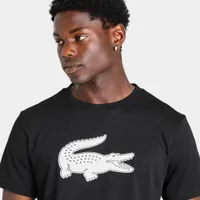 Lacoste SPORT 3D Print Crocodile Breathable Jersey T-Shirt Black / White