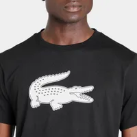 Lacoste SPORT 3D Print Crocodile Breathable Jersey T-Shirt Black / White