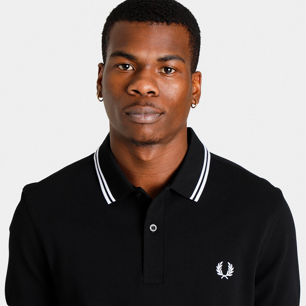 Fred Perry Twin Tipped Shirt Black / White