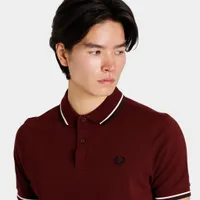 Fred Perry Twin Tipped Polo T-shirt Oxblood / Ecru - Black