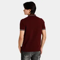 Fred Perry Twin Tipped Polo T-shirt Oxblood / Ecru - Black