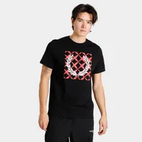 Fred Perry Cross Stitch Printed T-shirt / Black