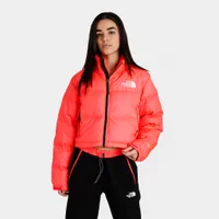 The North Face Women's Nuptse Short Jacket / Brilliant Coral