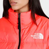 The North Face Women's Nuptse Short Jacket / Brilliant Coral