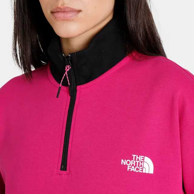 The North Face Women's Platte Sherpa Quarter Zip / Flax