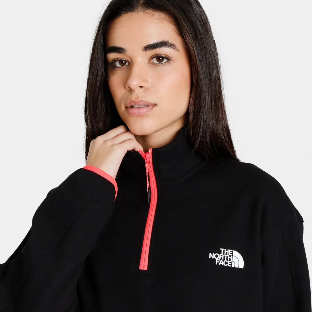 The North Face Women's TNF™ Tech Quarter Zip Black / Brilliant Coral