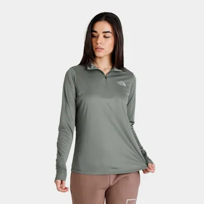 The North Face Women's Graphic Performance Quarter Zip / Agave Green