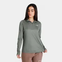 The North Face Women's Graphic Performance Quarter Zip / Agave Green