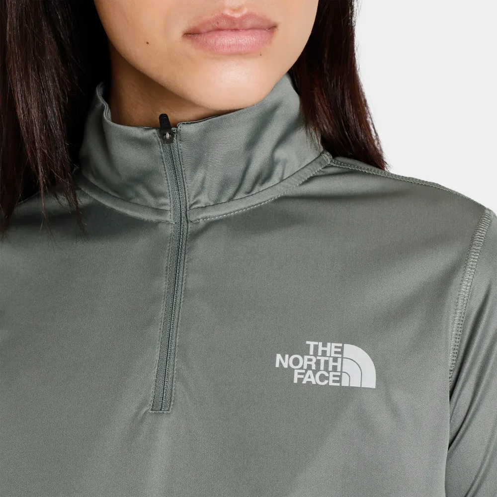 The North Face Women's Graphic Performance Quarter Zip / Agave Green