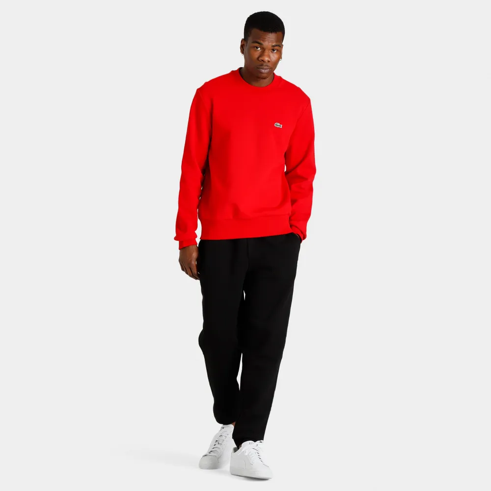 Lacoste Organic Brushed Cotton Sweatshirt / Red