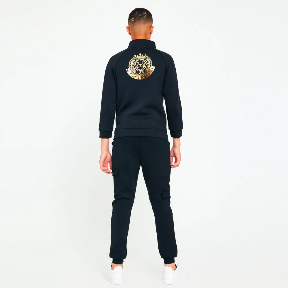 SikSilk x Messi Boys’ Cuffed Pants Black / Gold