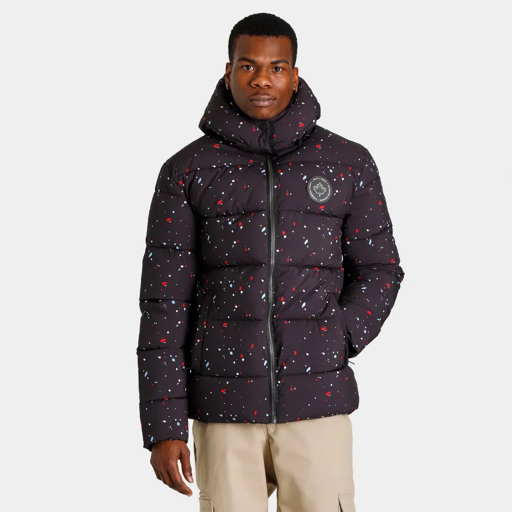 Supply & Demand Paint Splat Puffer Jacket / Black