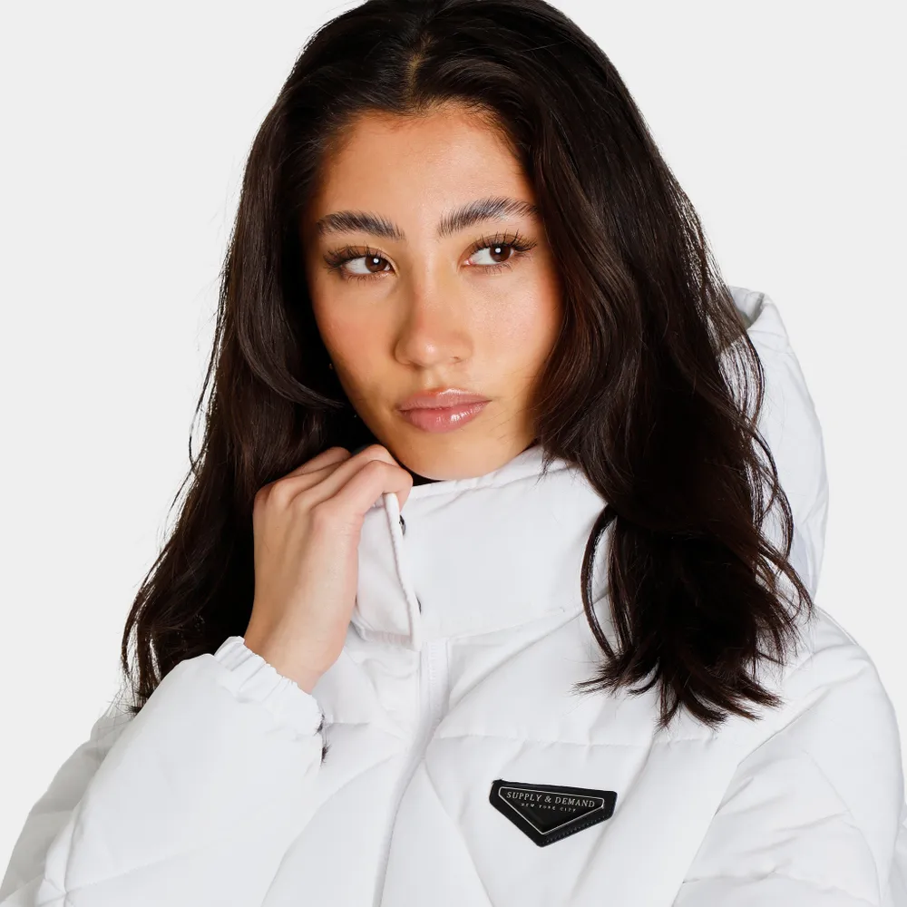 Supply & Demand Women's Parker Padded Jacket / White