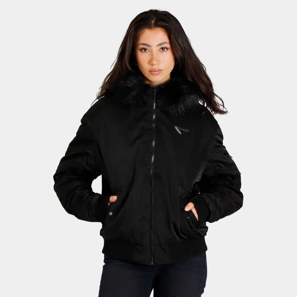 Laura Padded Short Coat in Recycled Polyester Black, Women's Coats