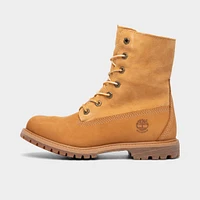 Timberland Women's Authentic Waterproof Fleece Fold-Down Boot / Wheat Nubuck