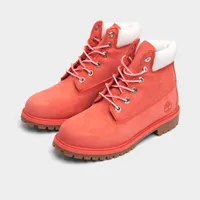 Timberland Junior Girls’ 6-Inch Premium Waterproof Boot / Medium Pink Nubuck