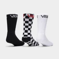 Vans Classic Crew Socks 9.5-13 (3 Pack) Black / Checkerboard