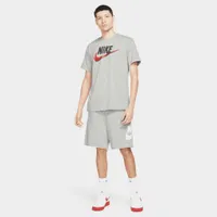 Nike Sportswear Brand Mark T-shirt Dark Grey Heather / Black - Habanero Red
