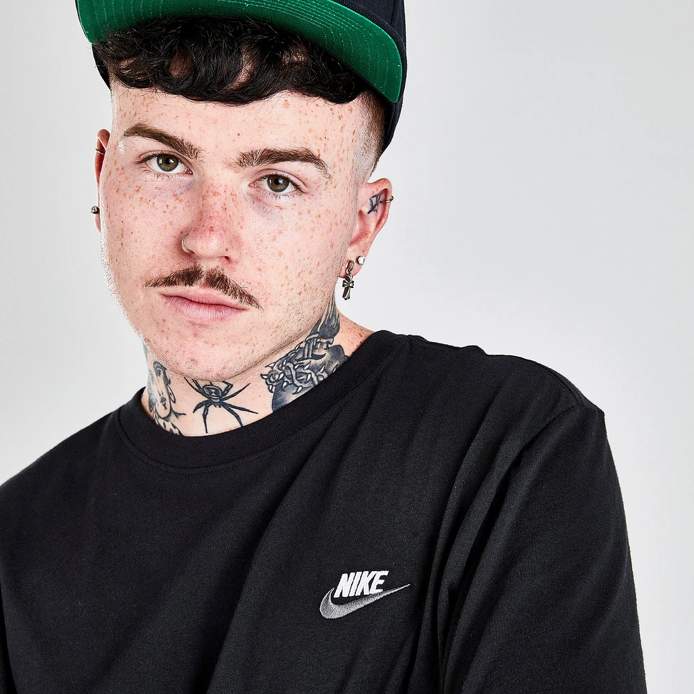 Nike Sportswear Club T-shirt Black / White - Dark Grey