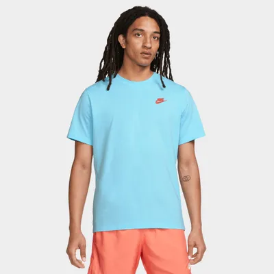 Nike Sportswear Club T-shirt Blue Chill / Light Crimson