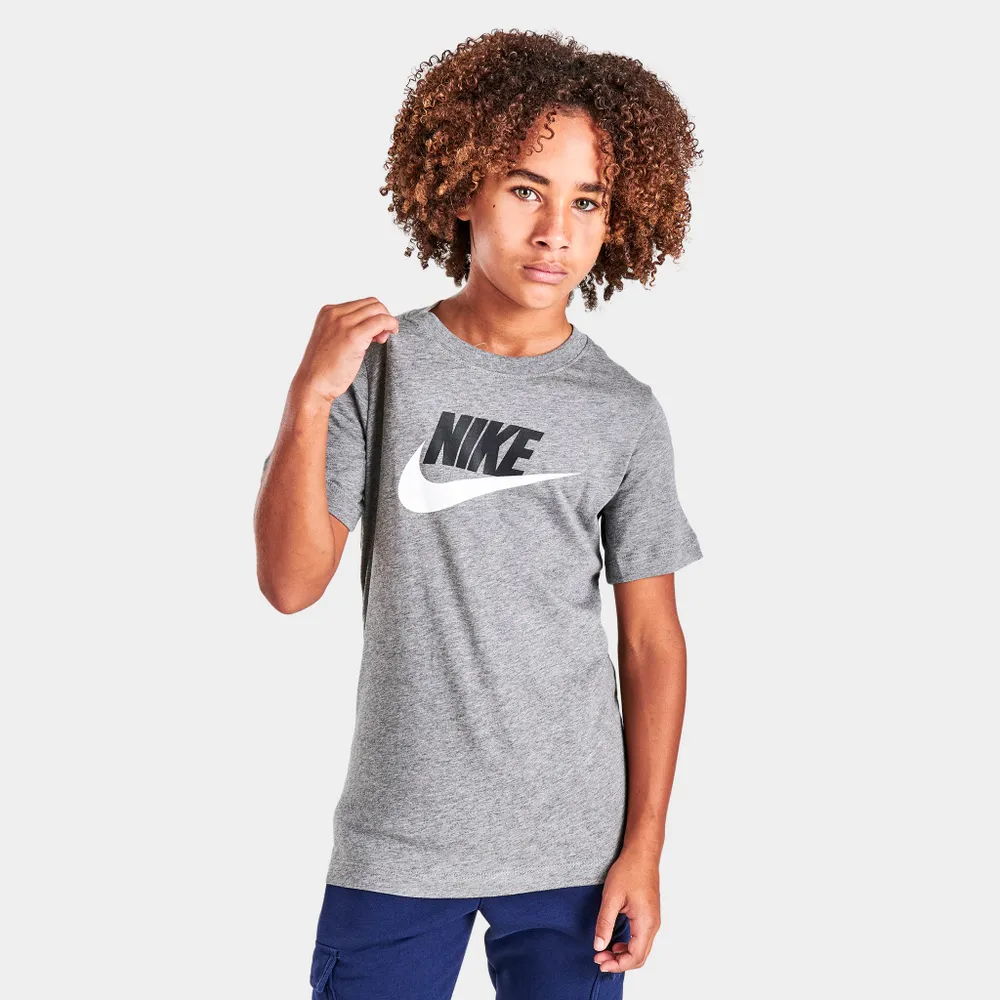 Nike Sportswear Junior Boys’ T-shirt Carbon Heather / White