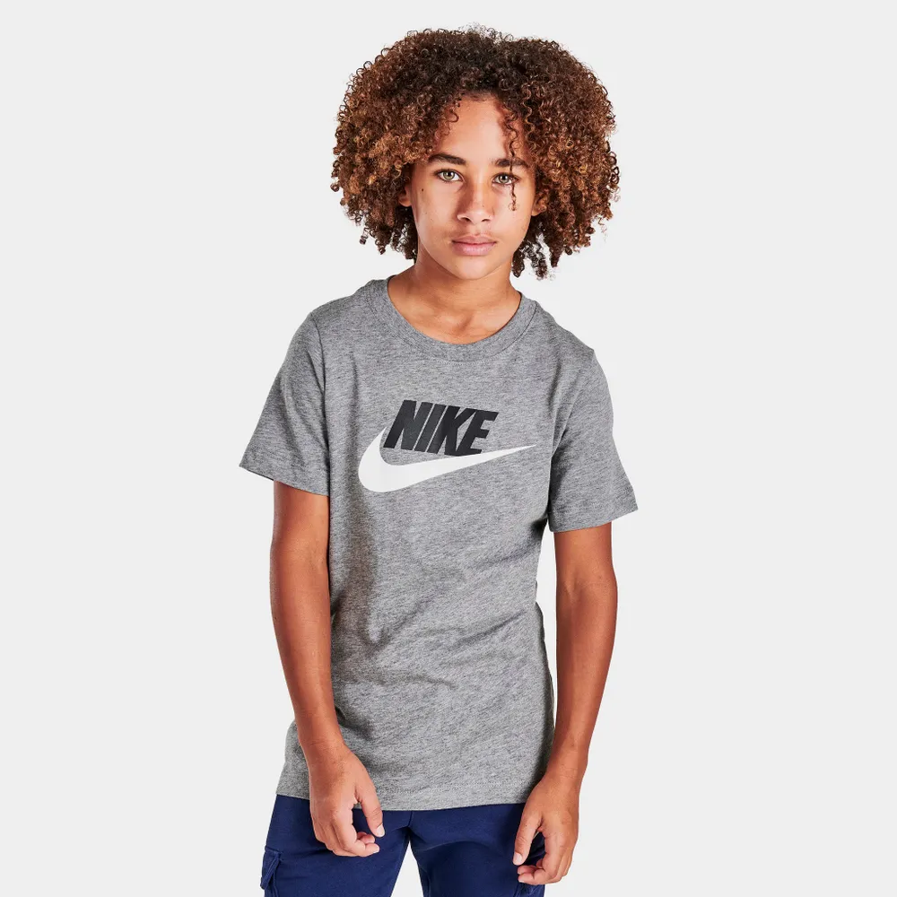 Nike Sportswear Junior Boys’ T-shirt Carbon Heather / White