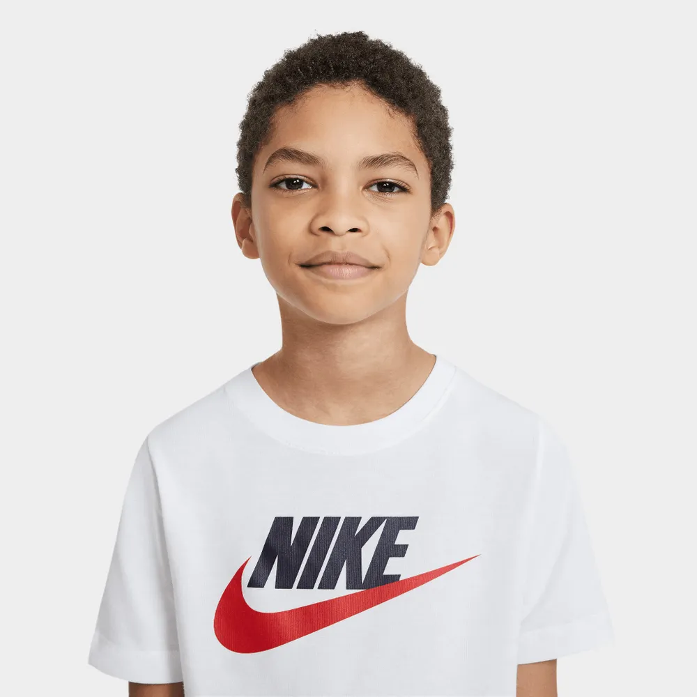 Nike Sportswear Junior Boys’ T-shirt White / Obsidian - University Red