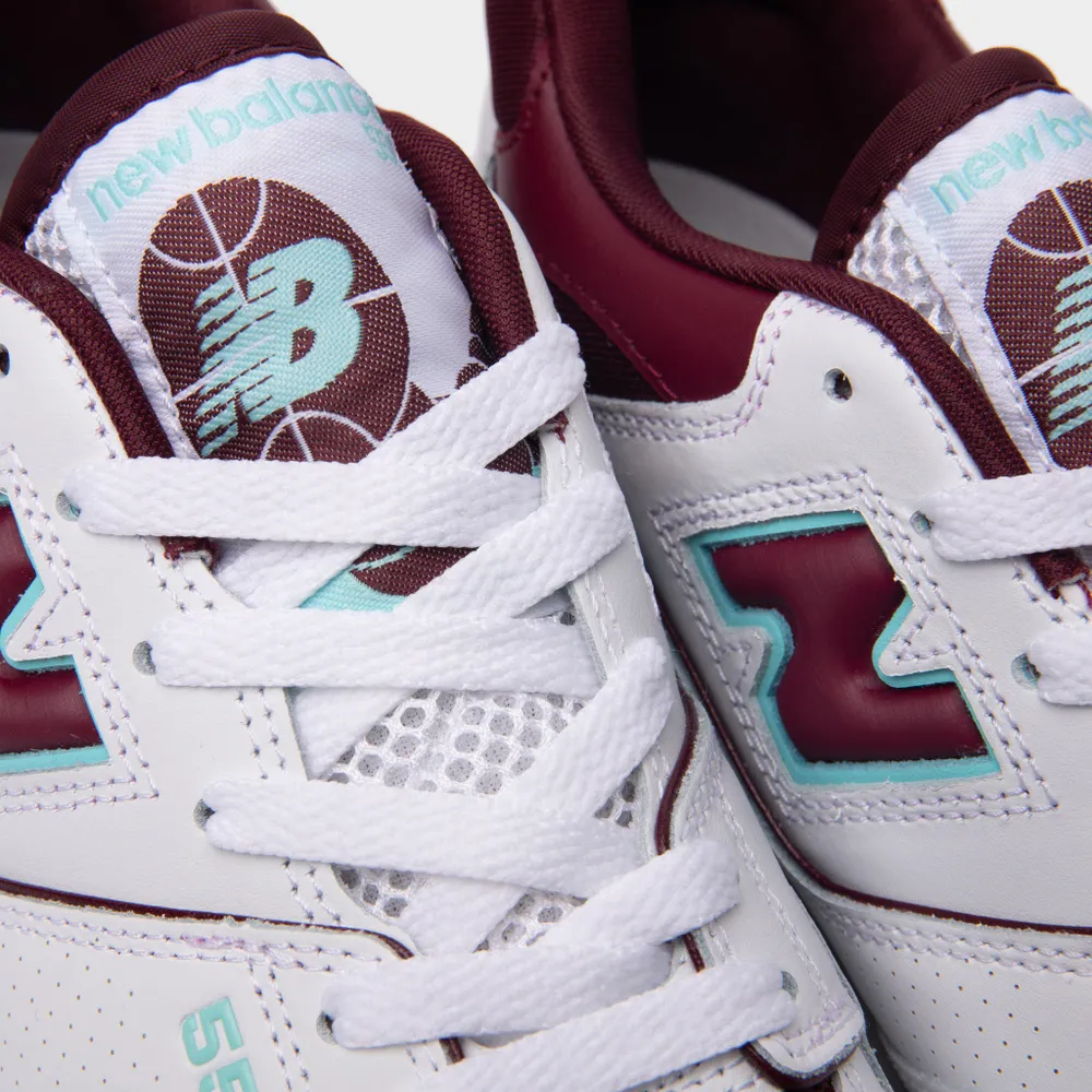 New Balance BB550WBG White / Burgundy - Blue