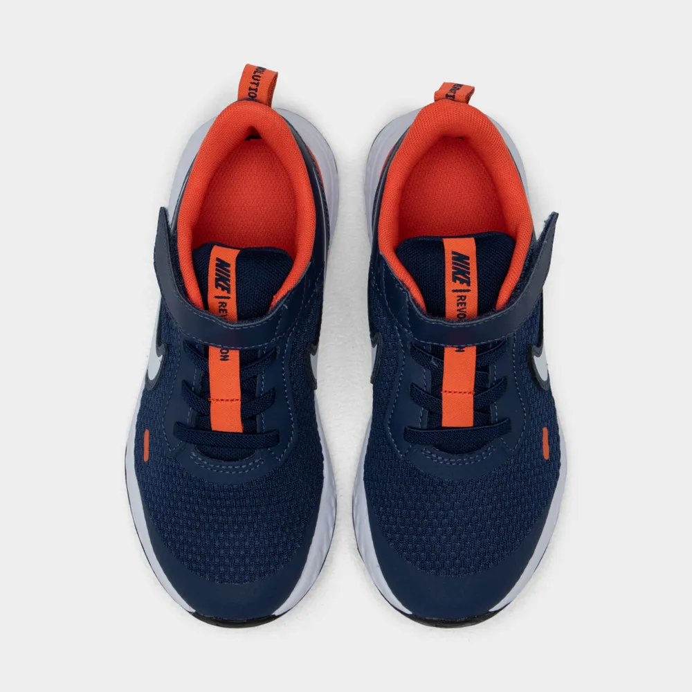 Nike Revolution 5 PS Midnight Navy / White - Orange