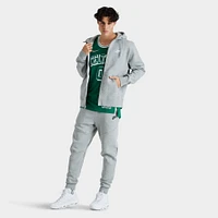 Nike Sportswear Club Fleece Full-Zip Hoodie Dark Grey Heather / Matte Silver - White