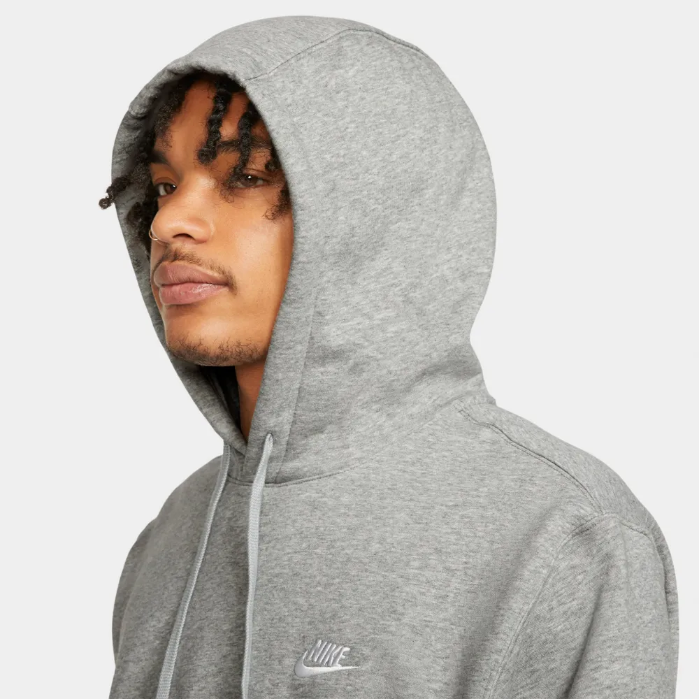 Nike Sportswear Club Fleece Pullover Hoodie Dark Grey Heather / Matte Silver