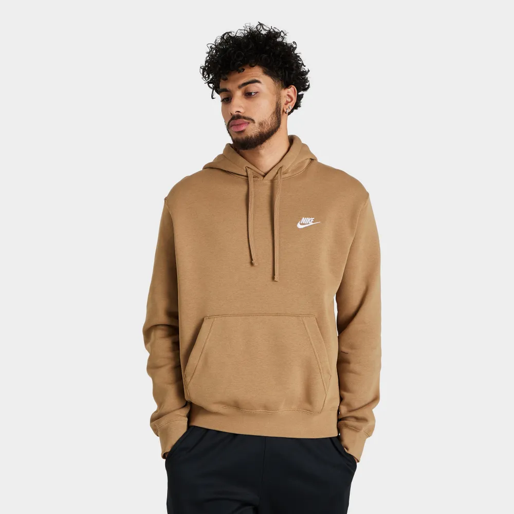 Nike Sportswear Club Fleece Pullover Hoodie DK Driftwood / - White