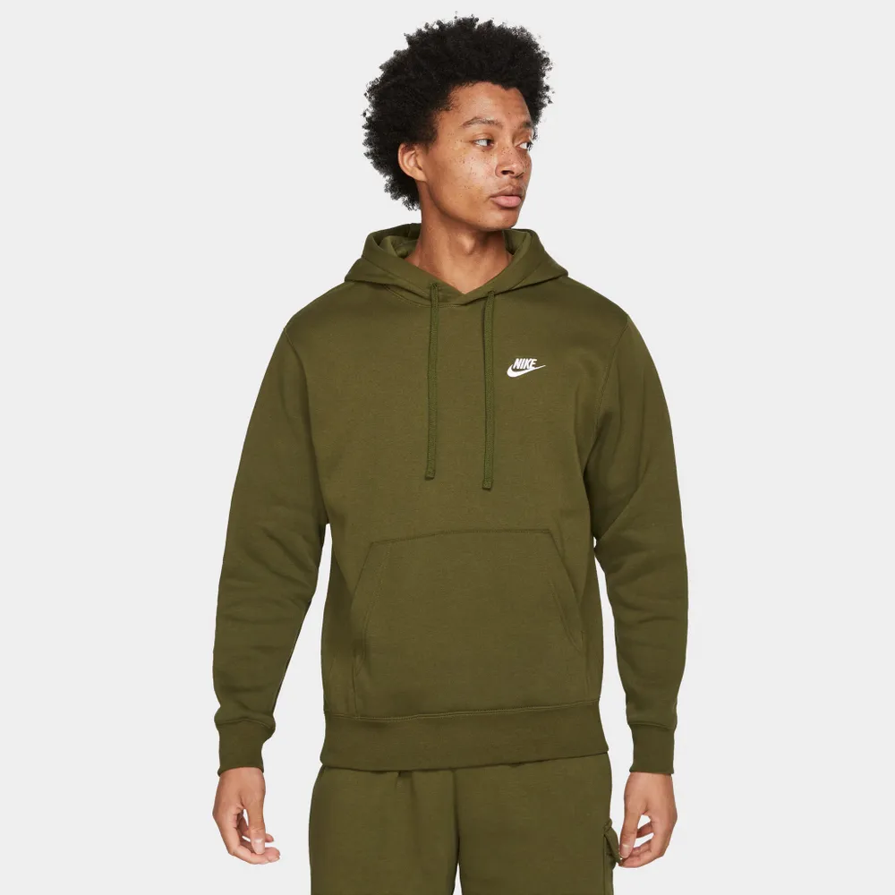 Nike Sportswear Club Fleece Pullover Hoodie Rough Green / - White