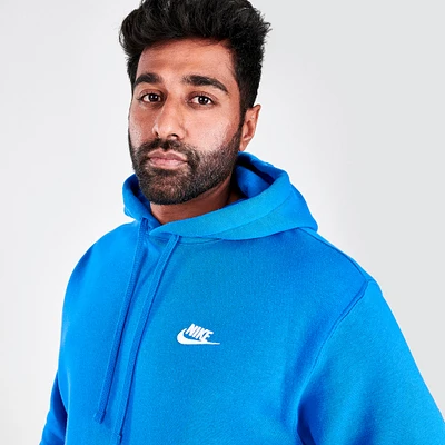Nike Sportswear Club Fleece Pullover Hoodie Signal Blue / - White