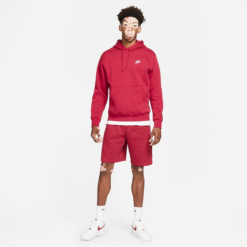 Nike Sportswear Club Fleece Pullover Hoodie Pomegranate / - White