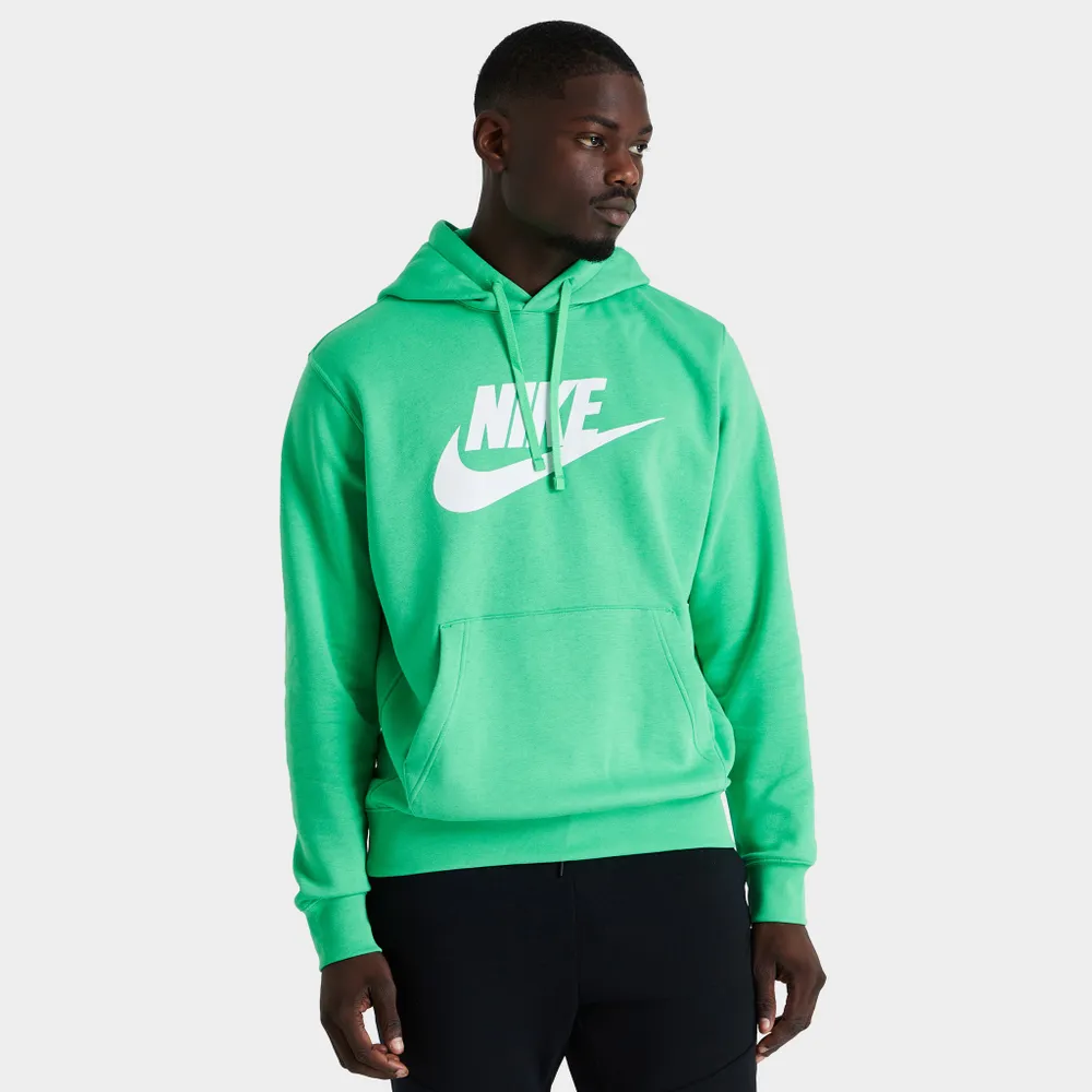 Nike Sportswear Club Fleece Pullover Hoodie Light Green Spark / White